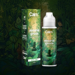 Calm+ Natural Green eliquide au cbd format 50 dans 75 ml - arreter de fumer
