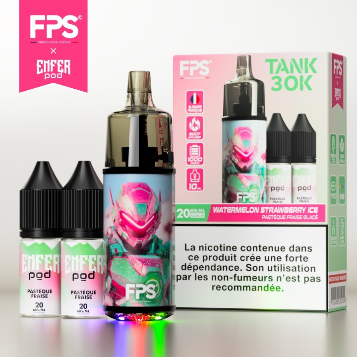 FPS - Tank 30K - ENFER POD Watermelon Strawberry Ice 20mg