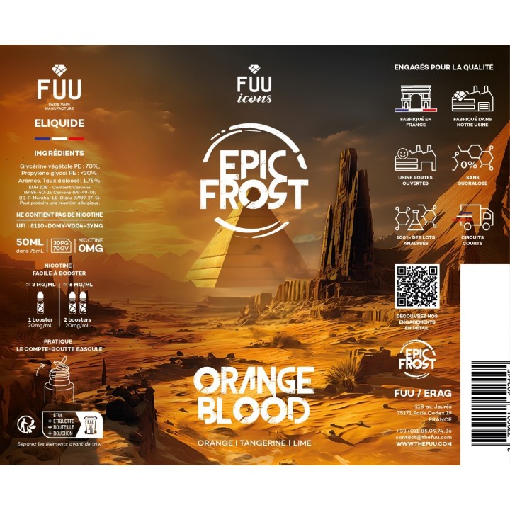Orange Blood 50ml | EPIC FROST | FUU