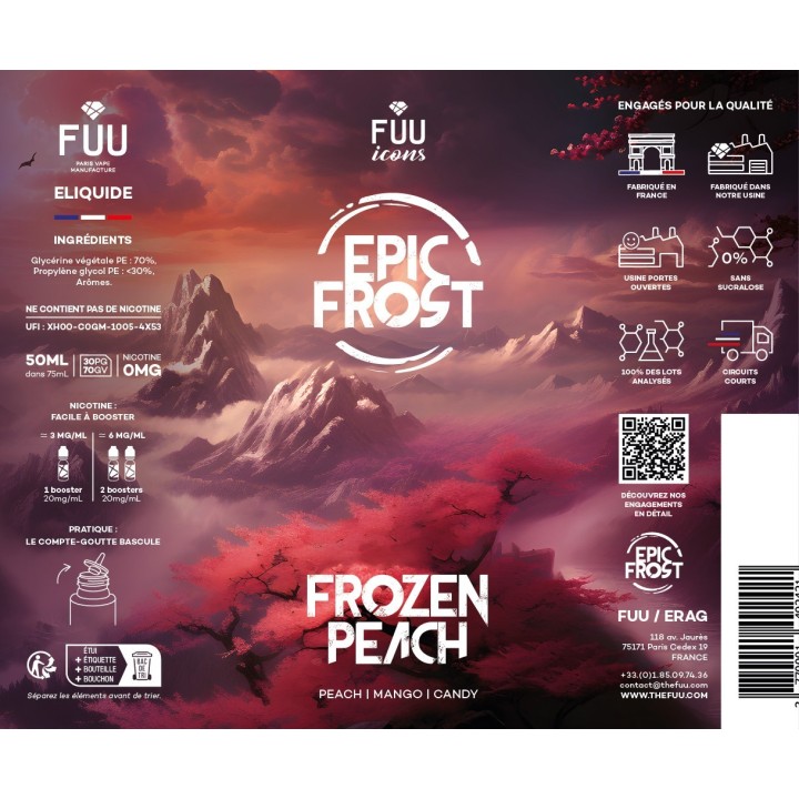 Frozen Peach 50ml | EPIC FROST | FUU