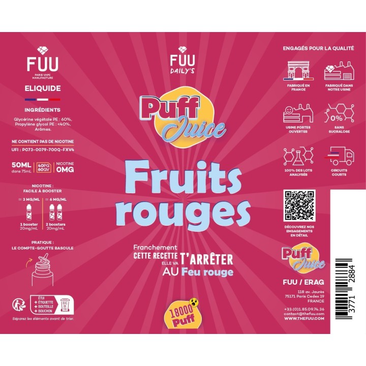 Fruits Rouges | Puff Juice 50ml | FUU