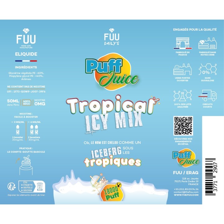 Tropical Icy Mix| Puff Juice 50ml | FUU