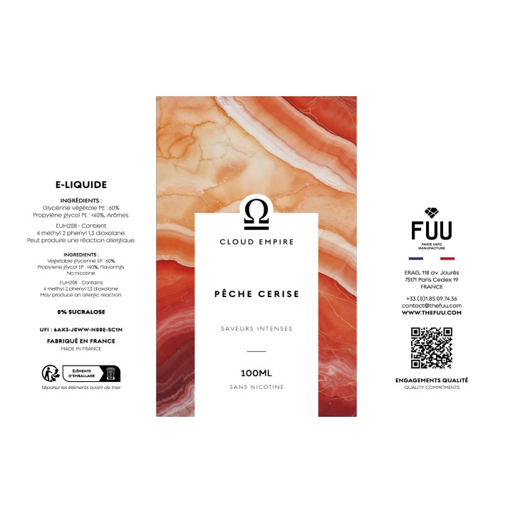 Cloud Empire 100ml | Pêche Cerise