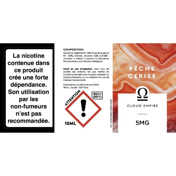 Cloud Empire 10ml | Pêche Cerise