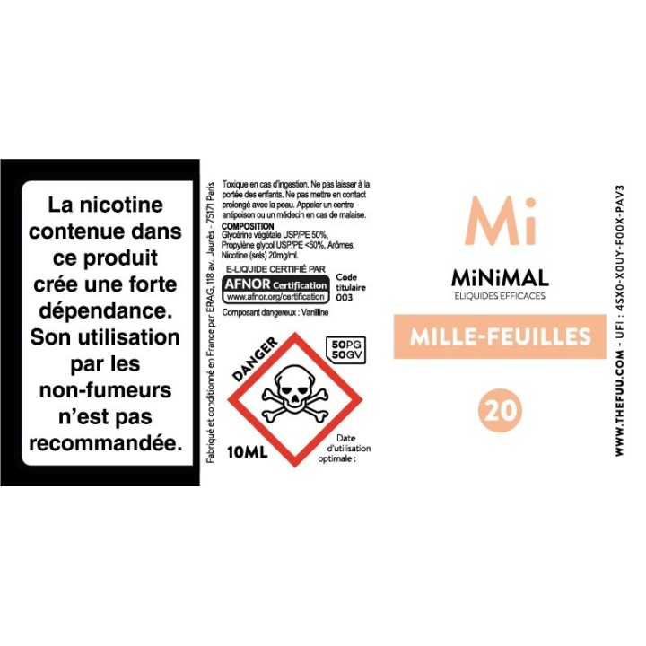MINIMAL Mille-feuilles 10ml | FUU