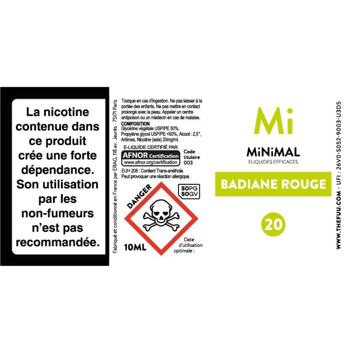 MINIMAL Red Aniseed 10ml | FUU