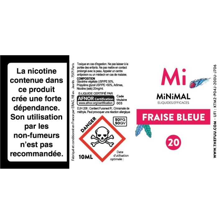 MINIMAL Fraise Bleue 10ml | FUU