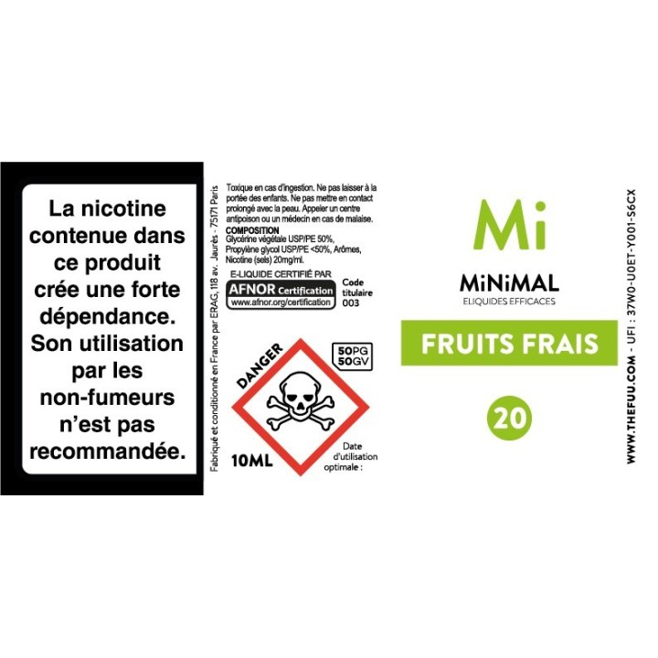 MINIMAL Fruits frais 10ml | FUU