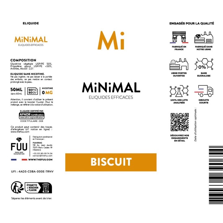 MINIMAL Biscuit Grand Format 50ml | Fuu