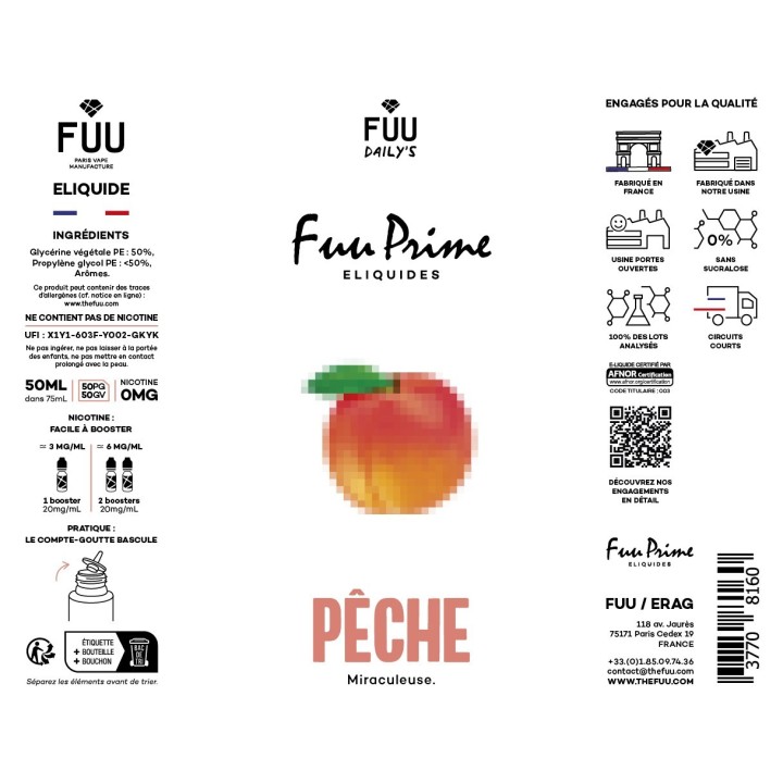 Pêche 50ml | Fuu Prime
