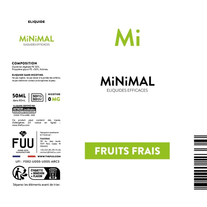 MINIMAL Fruits Frais Grand Format | FUU