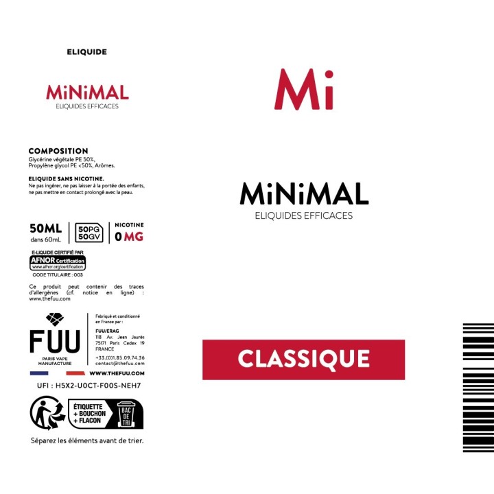 MINIMAL Classique Grand Format 50ml