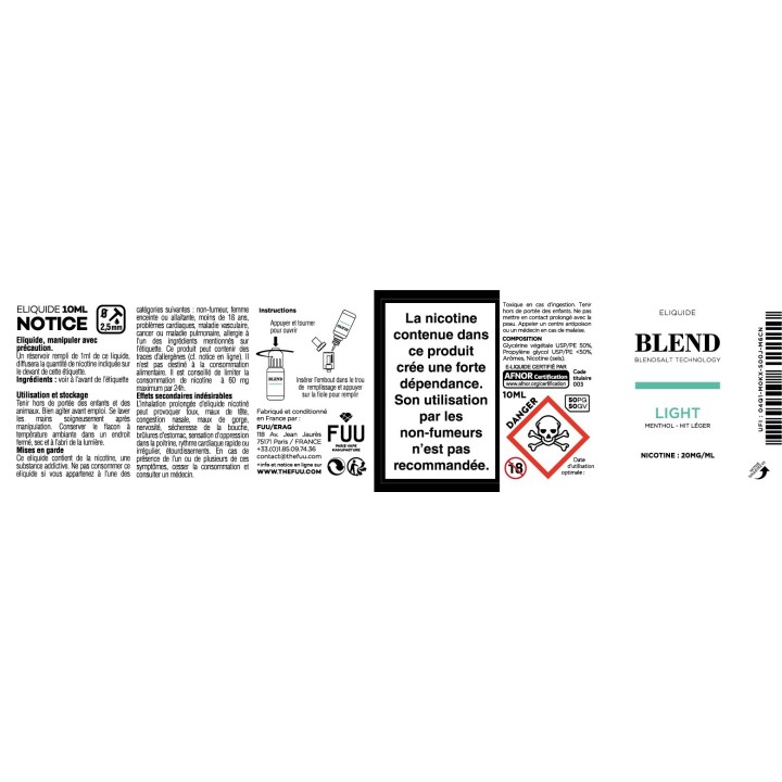BLEND Menthol Light | Blendsalt Technology | FUU
