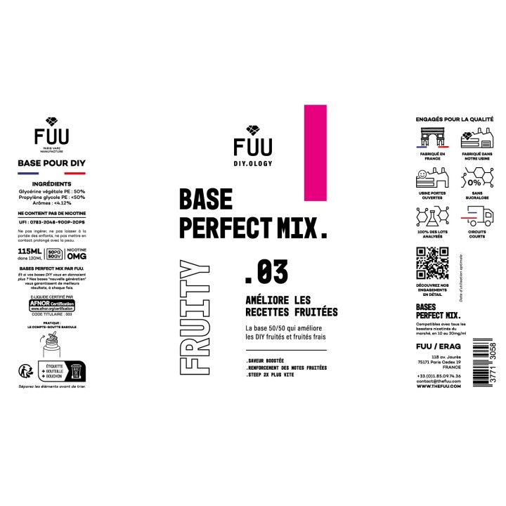 Base Fruity .03 - 115ml | Perfect Mix