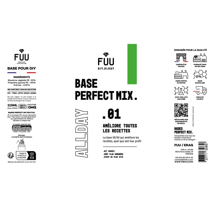 Base .01 All Day - 115ml | Perfect Mix